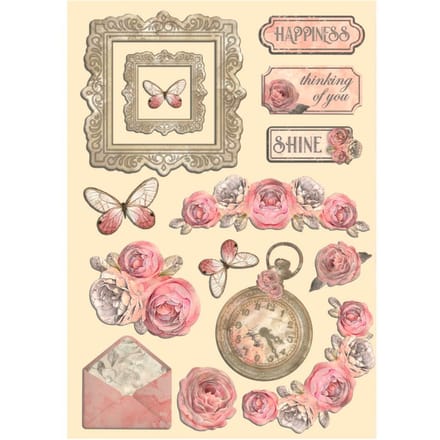 Lasercut motieven "Shabby Rose"
