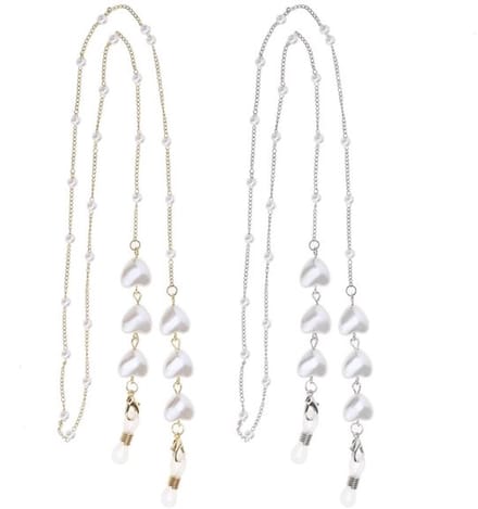 Allecto - Kralen Brillen Ketting - Bril Accessoires - Metaal en