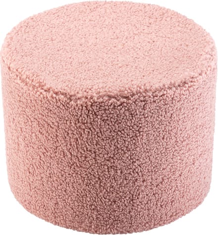 Wigiwama Teddy Pouffe / Poef - Ø40x25cm - Guava Pink