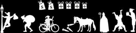 Mint11 - Herbruikbare raamstickers - Uitbreidingsset - Pieten - Sinterklaas - Kerst - Feestdagen - Wit - raamdecoratie - sticker