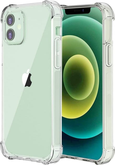 Hoesje Geschikt voor: iPhone 12 Mini - Schokabsorptie - Transparant