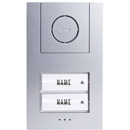 m-e modern-electronics Vistus AD ALU 4020 S Vistus Complete set voor Deurintercom Kabelgebonden Tweegezinswoning Zilver