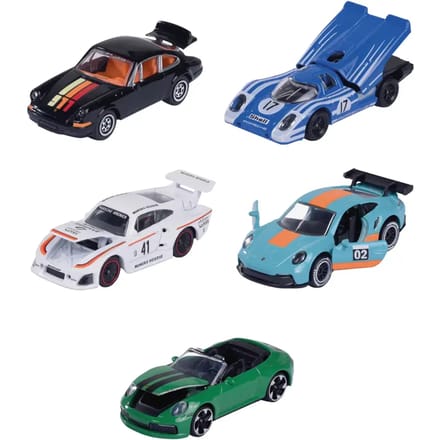Majorette - Auto Porsche - Sportwagen - 5 stuks