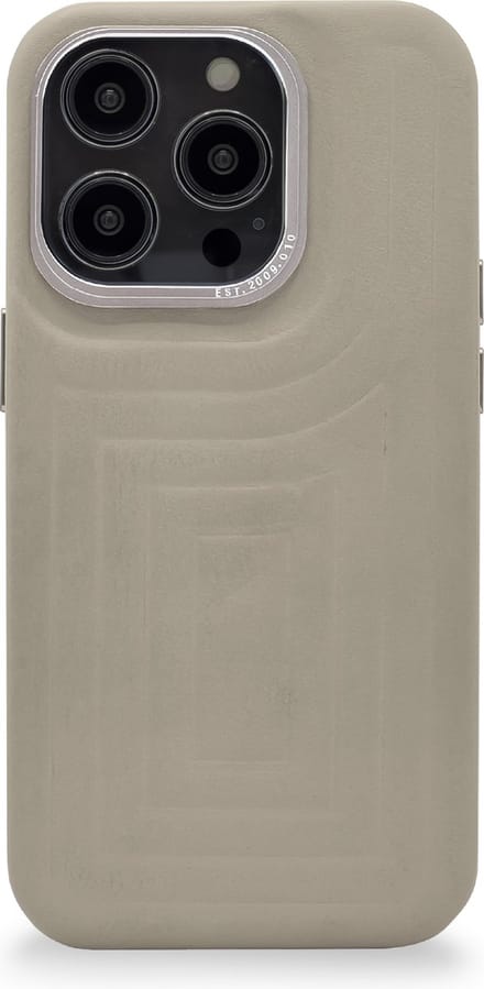Decoded Leather Embossed Backcover for iPhone 14 Pro Max Clay