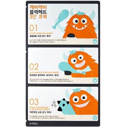 A'PIEU Goblin Blackhead 3-Staps Neusmasker 2 stuks white