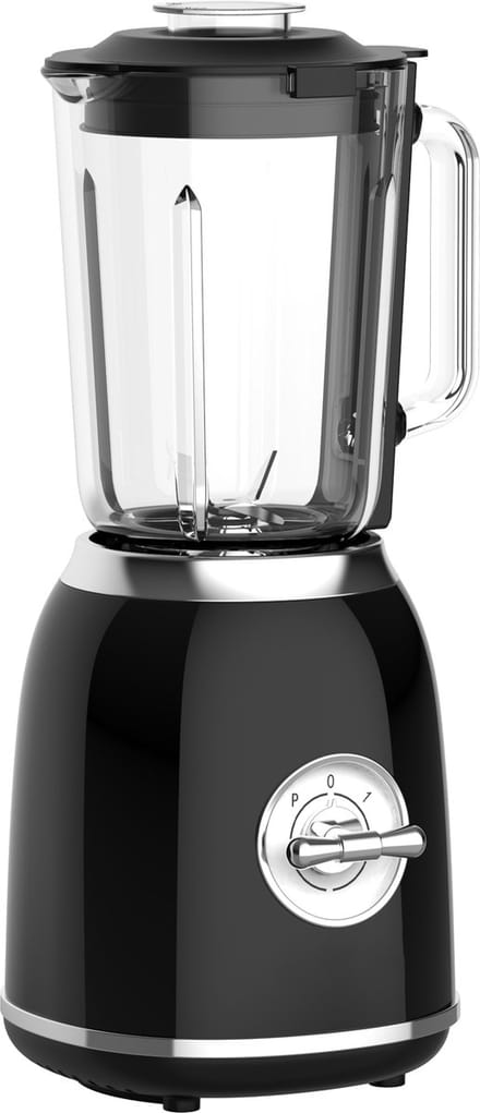 Blender - Smoothie - Zwart - Retro - OldScool - 600W 1.5 liter - 2 snelheden - pulse