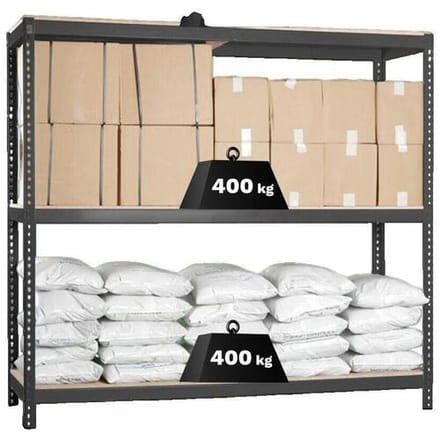 Wandmeubel simonrack Étagère Ecoforte 3 hauteurs 6 panneaux anthracite