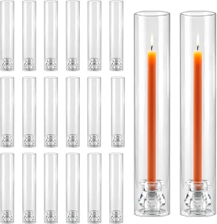 Set van 20 Glas Cilinder Vazen Kaarshouders voor Bruiloft en Tafeldecoratie