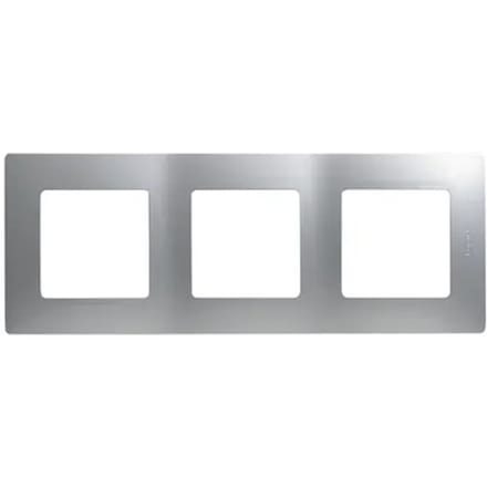 Legrand Afdekplaat 3-voudig Verticaal/horizontaal Niloe Aluminium