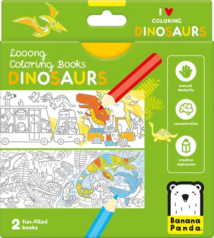 Banana Panda - Kleurboekje Ik Hou van Kleurplaten met Dinosaurussen