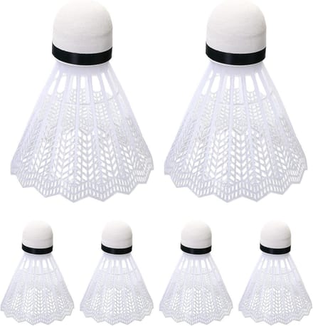 Badminton Ballen - Shuttles Set - Sport Spelen - Uniforme Rok - 6 Stuks - Wit