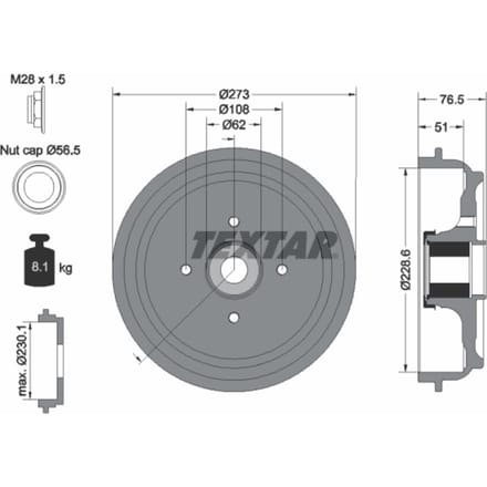Remtrommel TEXTAR 94037900