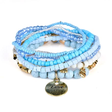 Jomide Armbandjes set - Bohemian Vintage - Blauw