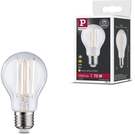 Filament 230 V LED-gloeilamp E27 1055lm 9W 2700K dimbaar Helder
