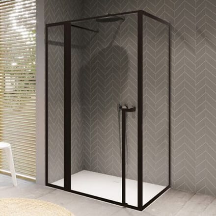 Riho Lucid swing door corner entry with fixed part and side panel GD203 110 x 80 cm, G005016121
