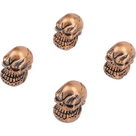 4 Stuks Bandventieldop Doodskopstijl Perfecte Afdichting Ventieldophoes voor Auto Vrachtwagen Fiets beige