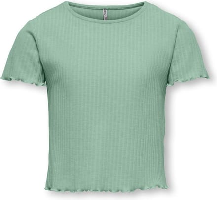 ONLY KOGNELLA S/S O-NECK TOP NOOS JRS Meisjes Top - Birds Egg Green