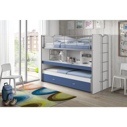 LUCEVI - Bonny Stapelbed 90x200cm - Blauw