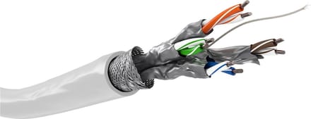 CAT 6 netwerkkabel, S/FTP (PiMF), CCA, AWG 23/1, PVC