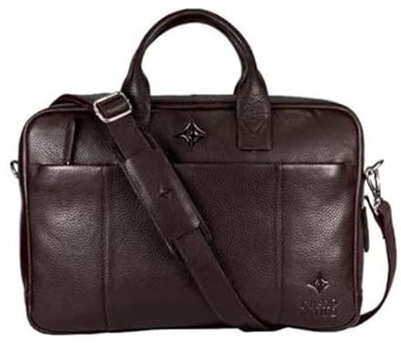 Leren Laptoptas - Aktetas Documententas - Kantoor en Reizen - Handgemaakt Floaterleer - 43 x 30 cm - Bruin