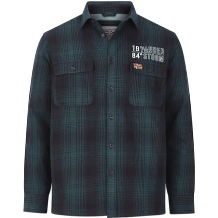 Jan Vanderstorm herren Outdoorshirt - 56/58 - petrol - Plus Size