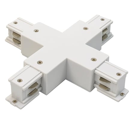 Spanningsrail Doorverbinder - Exotro - X Kruis Koppeling - 3 Fase - Wit