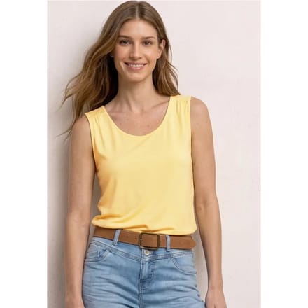 Jersey top met elastische zoom