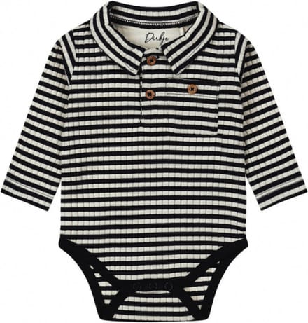 Dirkje - Body/Romper - Biologische katoen - Navy - gestreept - Maat 86/92