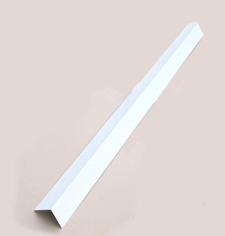 Aluminium Hoekplaat 150x150mm Wit RAL 9010 | 2 Meter | 0,8mm Dik voor Dak en Gevel