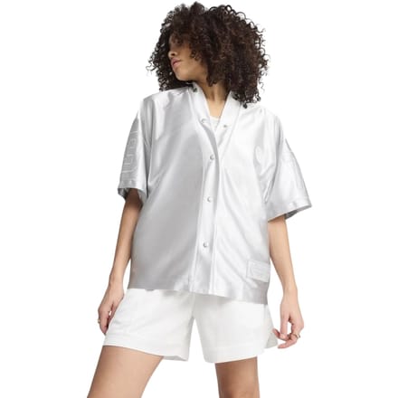 Puma Overshirt voor dames met print en een relaxte pasvorm (Vorstgrijs)