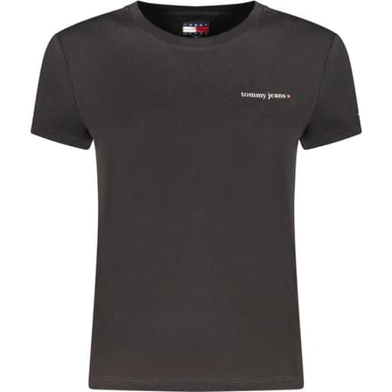 Tommy Hilfiger Zwarte Katoenen Dames T-Shirt