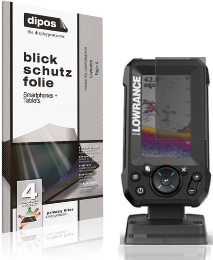 dipos – Matte Privacy Screenprotector geschikt voor Lowrance Eagle 4 | Anti-Spy Beschermfolie