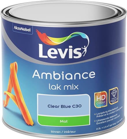 Levis - Ambiance Lak Mat Mix - Clear Blue C30 - Mengverf - 0,5 L