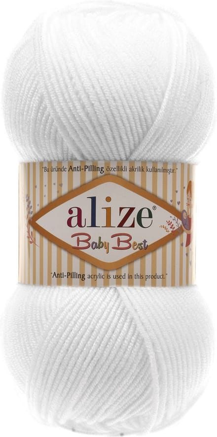 Alize baby beste zachte en delicate witte garen 55