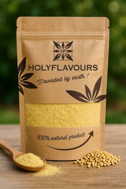 Mutardu Mosterdmeel Ontscherpt Sinapis Alba Kiemarm - 100 gram - Holyflavours