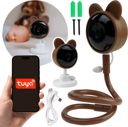 Mary's Babyfoon, kindercamera - beer, WiFi TUYA, bewegingsdetectie, slaapliedjes