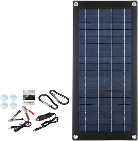 Zonnepaneel - Acculader - Batterij Opladen - Met USB Poorten - 60 Watt - Zwart