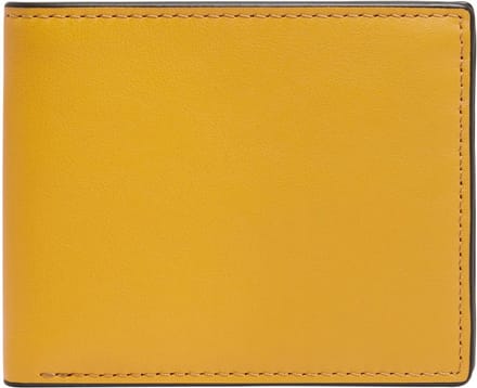 FOSSIL Leren Portemonnee Steven FPW Bifold Wallet Mustard Geel