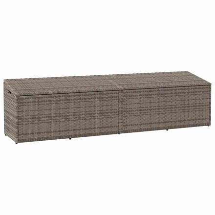 vidaXL - Tuinbox - 220x50x58 - cm - poly - rattan - grijs