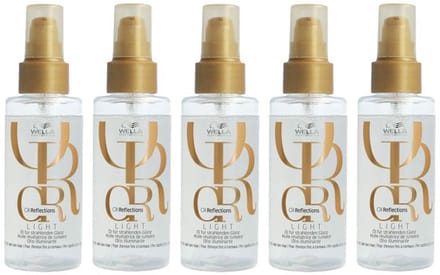 5x Wella Oil Reflections Light Luminous Reflective Oil 100ml