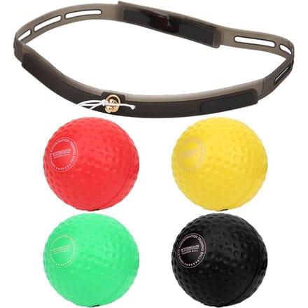 4 Bal Boksen Reactie Hoofdgemonteerd Verstelbaar PU Schuimrubber Bal Fitness Apparatuur yellow