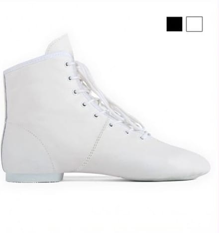 Dancer Dancewear® Jazzlaarzen leer | Splitzool jazzboots | Wit | Rubberen zool | Jazzdans | Gardedans | “Broadway” | Maat 36