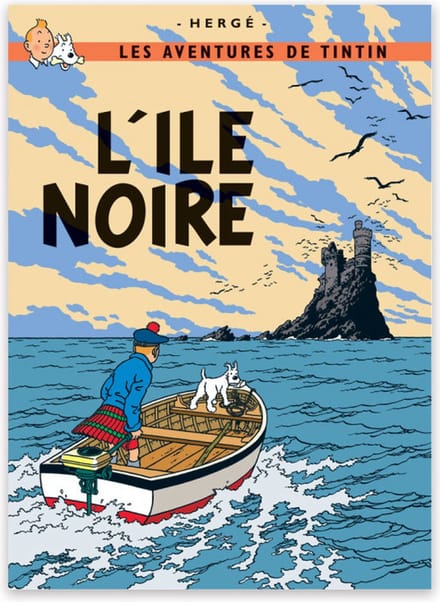 Kuifje Postkaart L'ile Noire
