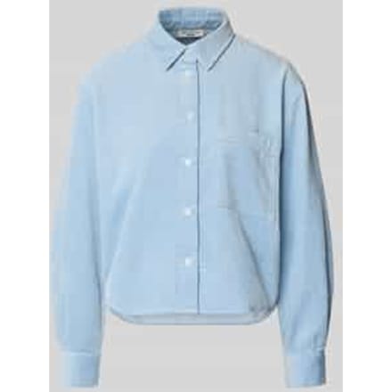 relaxed fit overhemdblouse van puur katoen