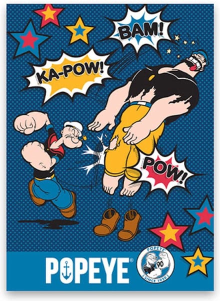 Popeye Metalen Bord Met Reliëf - 43 x 31 cm