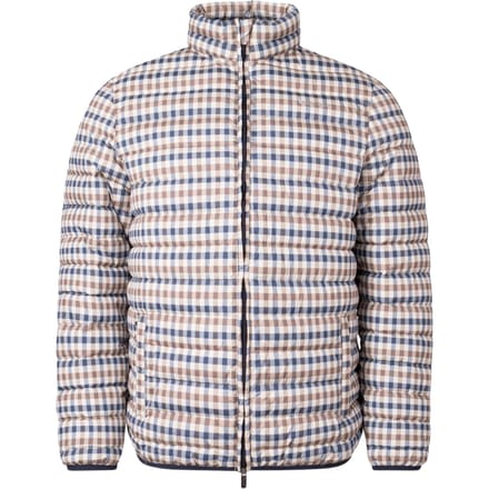 Aquascutum Active 100GR Mock Neck Beige Geruit Jasje