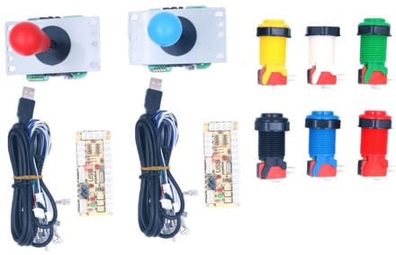 ONF3 - Arcade controller - 2 spelers - DIY Onderdelenset - USB - Geschikt voor Windows en Raspberry Pi - Eenvoudige montage - Ideaal voor gamers