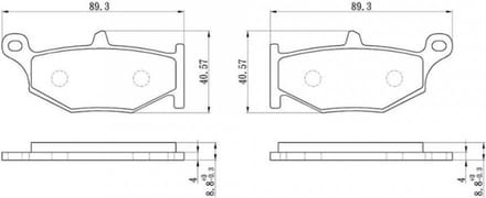 Plaquette de frein Perftec pour Moto Suzuki 1000 Dl V-Strom Xt Abs 2017 à 2019 AR Neuf