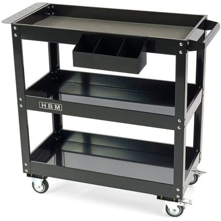 HBM deluxe gereedschapstrolley 3-laags, 76 cm