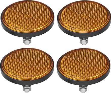 ProPlus Reflector - set 4x - oranje - boutbevestiging - 60mm - M5 bout - rond